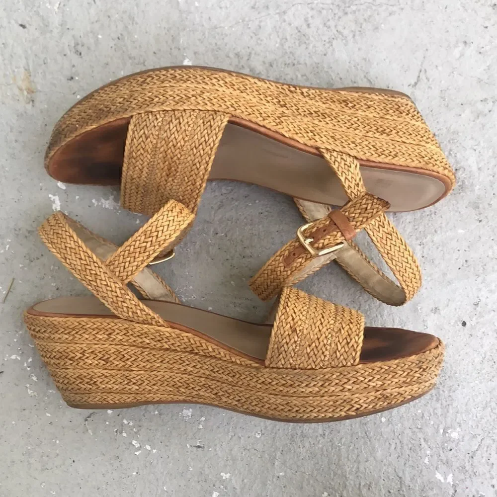Stuart Weitzman woven platforms